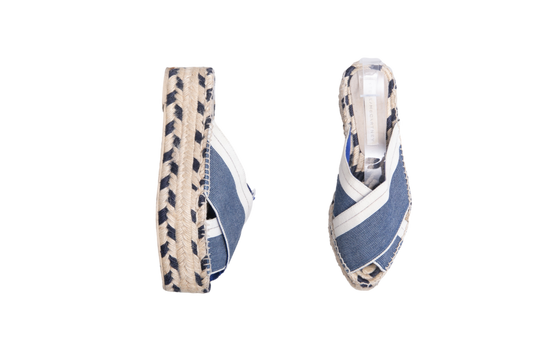 STELLA MCCARTNEY ESPADRILLE PLATAFORM TWO-TONE NAVY - 35 BR