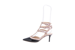 VALENTINO SANDAL ANKLE STRAP ROCKSTUD BLACK - 35 BR