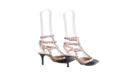 VALENTINO SANDAL ANKLE STRAP ROCKSTUD BLACK - 35 BR