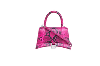 BALENCIAGA HOURGLASS SMALL PYTHON EFFECT FUCHSIA