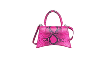 BALENCIAGA HOURGLASS SMALL PYTHON EFFECT FUCHSIA