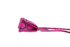 BALENCIAGA HOURGLASS SMALL PYTHON EFFECT FUCHSIA