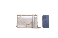 DIOR DIORAMA GRAINED SMALL PALE GOLD