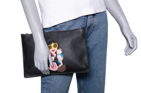 D&G FAMILY PATCH ZIP POUCH