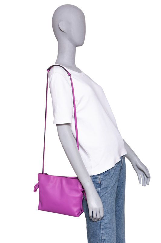 LOEWE MINI FLAMENCO CLUTCH BRIGHT PURPLE