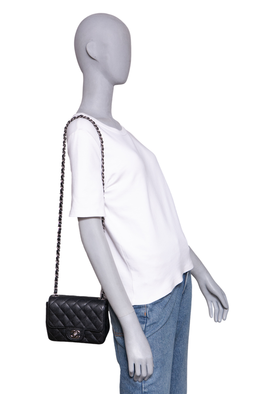 DESAPEGO FABI JUSTUS CHANEL SQUARE CAVIAR BLACK-SILVER HDWR