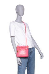 CHANEL 22 MINI HANDBAG SHINY CALFSKIN &  GOLD-TONE METAL PINK