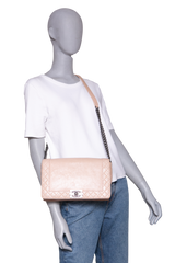 CHANEL BOY NEW MEDIUM REVERSO BLUSH SILVER HDWR