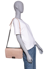 CHANEL BOY NEW MEDIUM REVERSO BLUSH SILVER HDWR