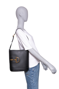 GUCCI HORSEBIT 73 MEDIUM BUCKET ARABELLA CALFSKIN BLACK
