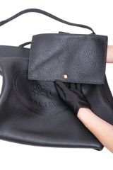 BURBERRY SMALL HIGHLANDS MEDIUM GRAINY CALFSKIN BLACK
