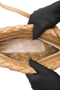 BOTTEGA KALIMERO CHA-CHA FOULARD INTRECCIATO DARK PRALINE