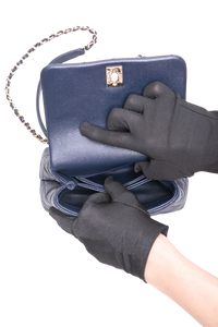 CHANEL MINI COCO TOP HANDLE CAVIAR NAVY GOLD HDWR