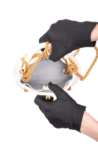 VALENTINO ROMAN STUD TOP HANDLE WHITE