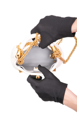 VALENTINO ROMAN STUD TOP HANDLE WHITE