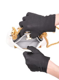 VALENTINO ROMAN STUD TOP HANDLE WHITE