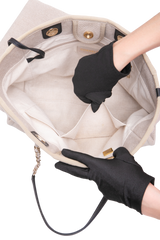 CHANEL SMALL DEAUVILLE CANVAS & BLACK