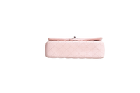 CHANEL CLASSIC DOUBLE FLAP LAMBSKIN ROSE-SILVER HDWR