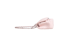 CHANEL CLASSIC DOUBLE FLAP LAMBSKIN ROSE-SILVER HDWR