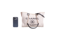 CHANEL SMALL DEAUVILLE CANVAS & BLACK