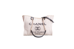 CHANEL SMALL DEAUVILLE CANVAS & BLACK
