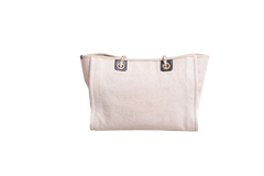 CHANEL SMALL DEAUVILLE CANVAS & BLACK