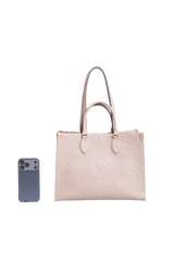 LV ON THE GO MM MONOGRAM EMPREINTE TAUPE