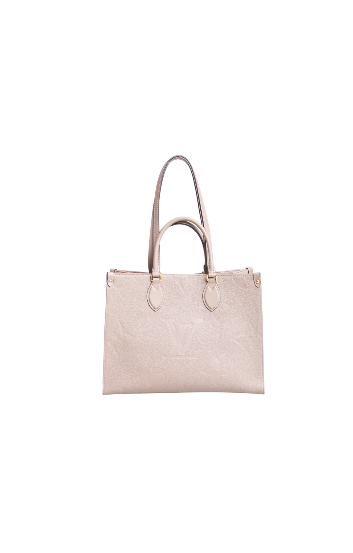 LV ON THE GO MM MONOGRAM EMPREINTE TAUPE