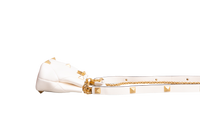 VALENTINO ROMAN STUD TOP HANDLE WHITE
