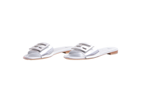 FENDI NAPPA LAMINATA FF FOLD ARGENTO - 35 BR