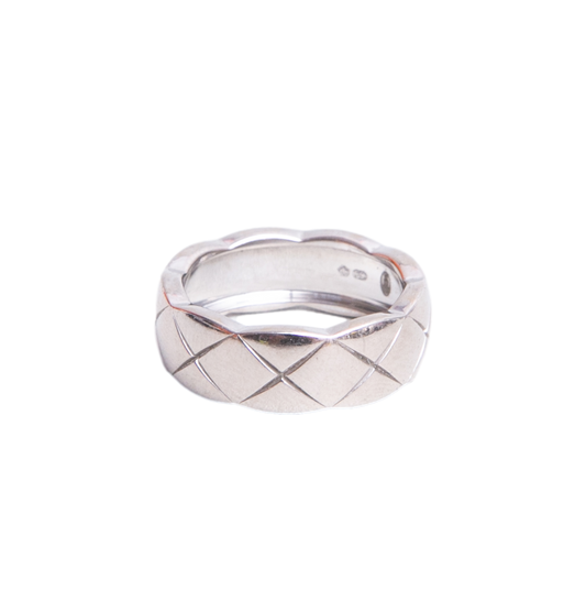 CHANEL COCO CRUSH RING OURO BRANCO 18K