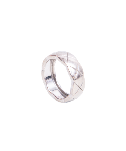 CHANEL COCO CRUSH RING OURO BRANCO 18K