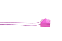 VALENTINO NECKLACE ROCKSTUD MIRROR BOX PENDANT PINK