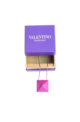 VALENTINO NECKLACE ROCKSTUD MIRROR BOX PENDANT PINK