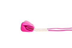 FERRAGAMO GANCINI CLUTCH ON CHAIN CALFSKIN HOT PINK