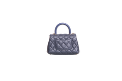 CHANEL MINI COCO TOP HANDLE CAVIAR NAVY GOLD HDWR