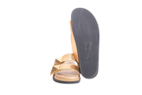 VALENTINO SLIDE ONE STUD LEATHER METALLIC GOLD - 38 BR
