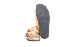 VALENTINO SLIDE ONE STUD LEATHER METALLIC GOLD - 38 BR