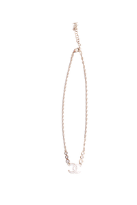 CHANEL NECKLACE CC CRYSTAL STRASS GOLD