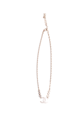 CHANEL NECKLACE CC CRYSTAL STRASS GOLD