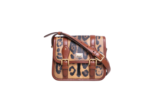 D&G CRESPO SMALL LEOPARD PRINT BROWN/BLACK