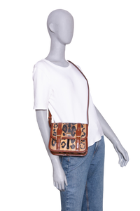 D&G CRESPO SMALL LEOPARD PRINT BROWN/BLACK