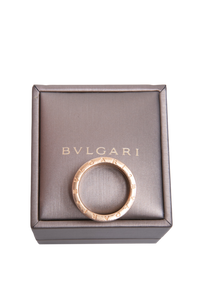 BVLGARI RING B.ZERO 1 IN BLACK CERAMIC AND ROSE GOLD