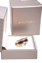 BVLGARI RING B.ZERO 1 IN BLACK CERAMIC AND ROSE GOLD