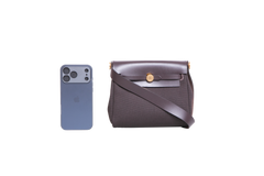 HERMÈS HERBAG RETOURNE 20 MILITARY TOILE VACHE HUNTER ÉBÉNE - GOLD HDWR