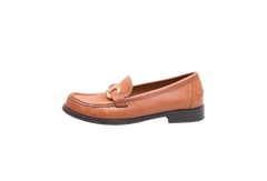 FERRAGAMO MARYAN LOAFER GANCINI LEATHER CARAMEL - 35 BR