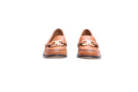 FERRAGAMO MARYAN LOAFER GANCINI LEATHER CARAMEL - 35 BR