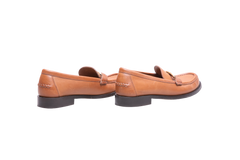 FERRAGAMO MARYAN LOAFER GANCINI LEATHER CARAMEL - 35 BR