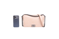 CHANEL BOY NEW MEDIUM REVERSO BLUSH SILVER HDWR