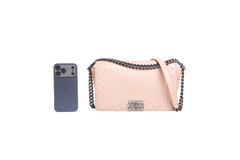 CHANEL BOY NEW MEDIUM REVERSO BLUSH SILVER HDWR